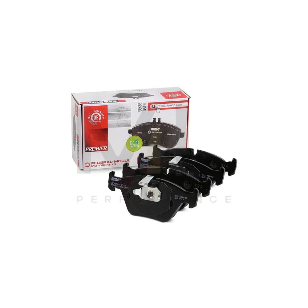 Ferodo FDB4752 Brake Pad Set Premier Eco Friction, Prepared for Wear Indicator, With Piston Clip, Without Accessories