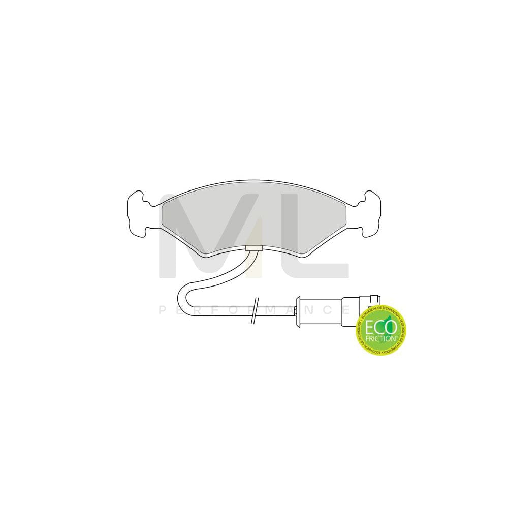 Ferodo Premier Eco Friction FDB212 Brake Pad Set Incl. Wear Warning Contact, Without Accessories