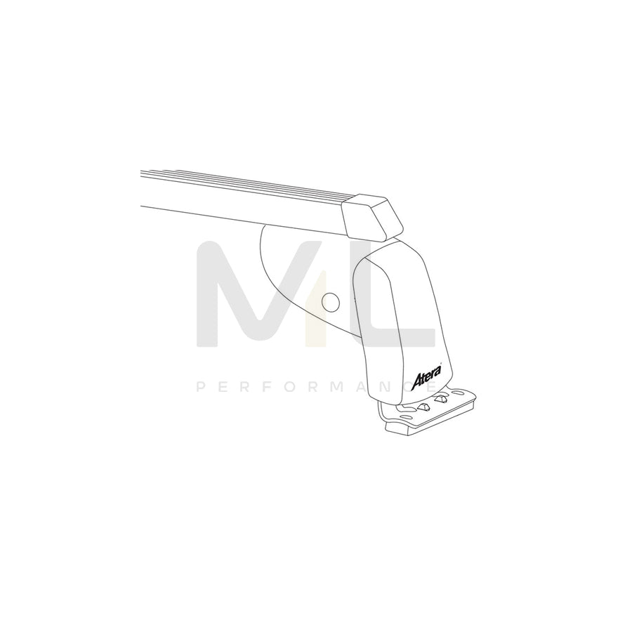 Atera Signo 044116 Roof bars for cars without rails, 137 cm, 100 kg, Steel