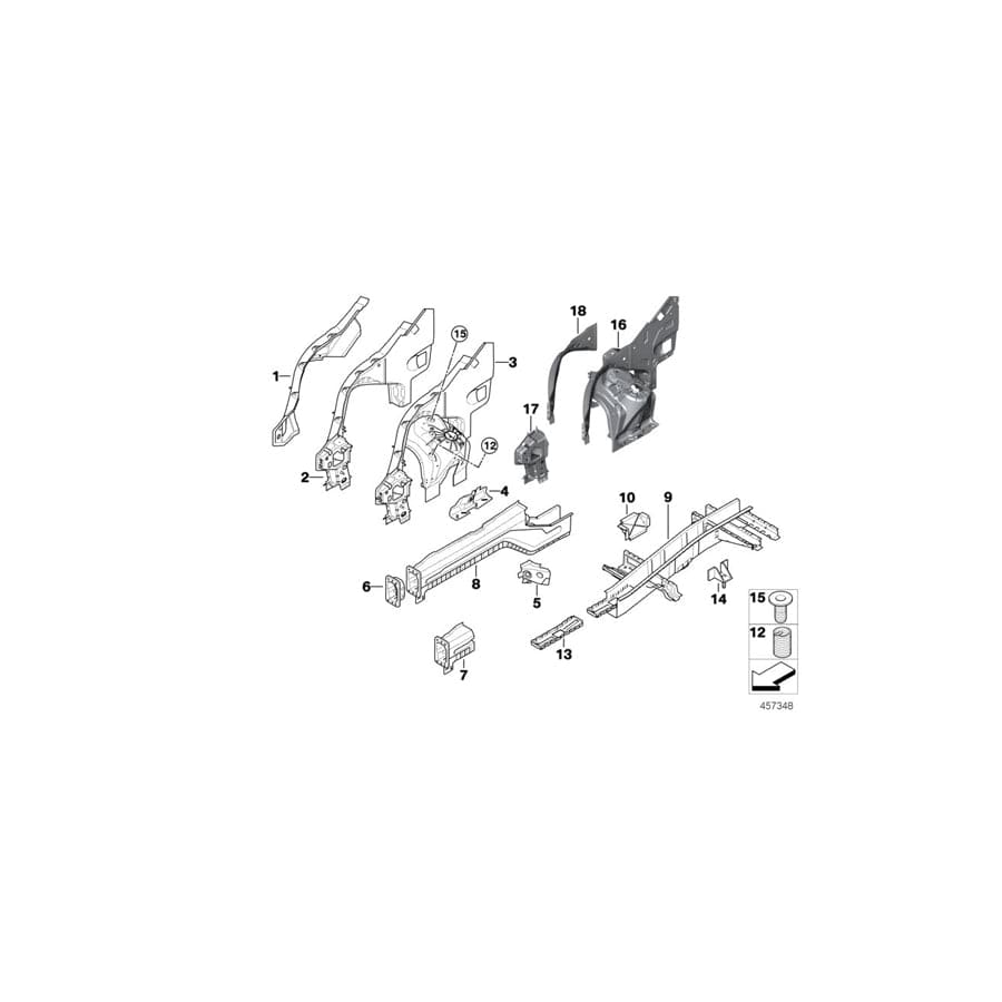 Genuine BMW 07147046334 E71 E70 E72 Threaded Plug M6X12mm (Inc. X5)