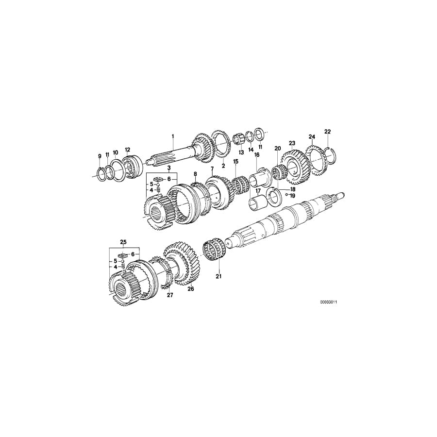 Genuine BMW 23221224190 E24 E28 Lock Ring 52X44X2,00 (Inc. 633CSi)
