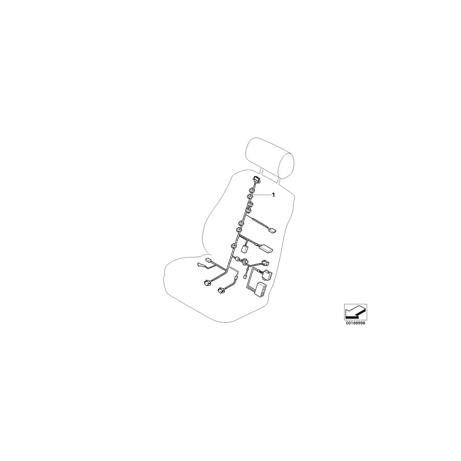 Genuine BMW 61129155600 E70 Wiring Set Seat, Driver'S Side (Inc. X5)