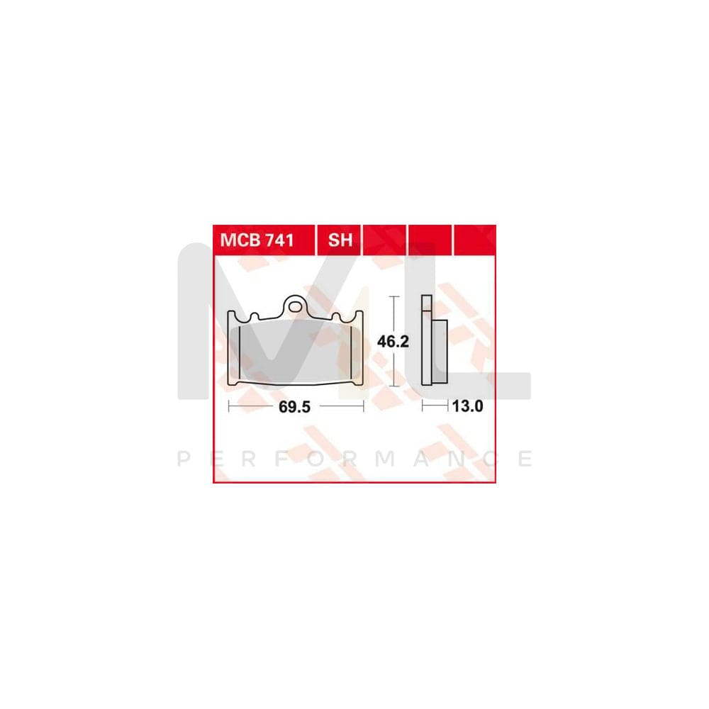 TRW Sinter Street Mcb741Sh Brake Pad Set