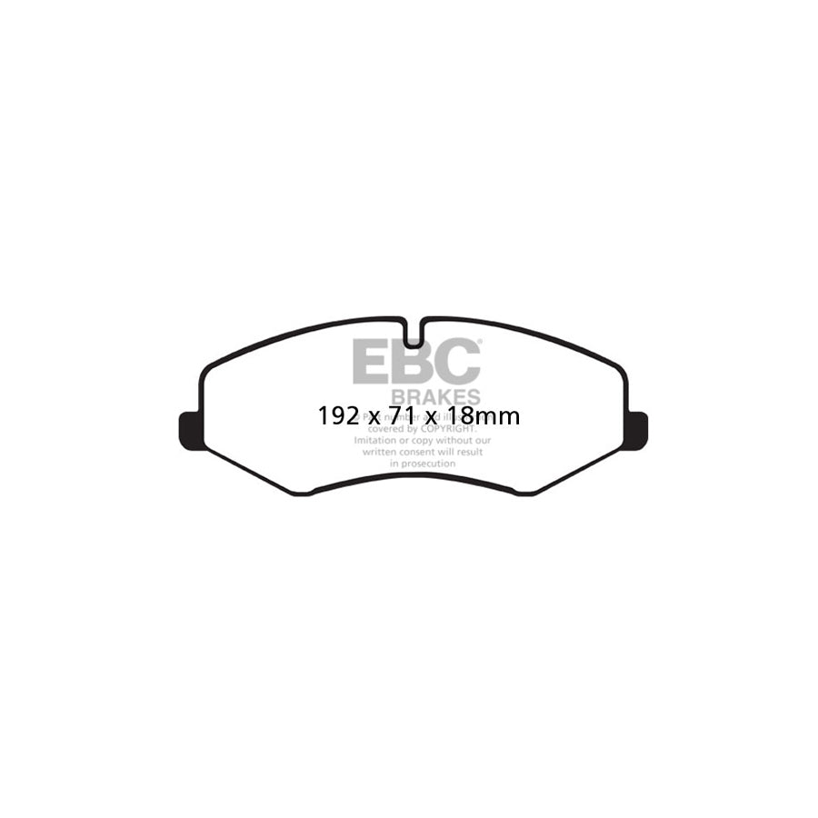 EBC PD01KF805 Land Rover Greenstuff Front Brake Pad & Plain Disc Kit  - TRW Caliper (Inc. Discovery 4 & Range Rover Sport) 2 | ML Performance UK Car Parts
