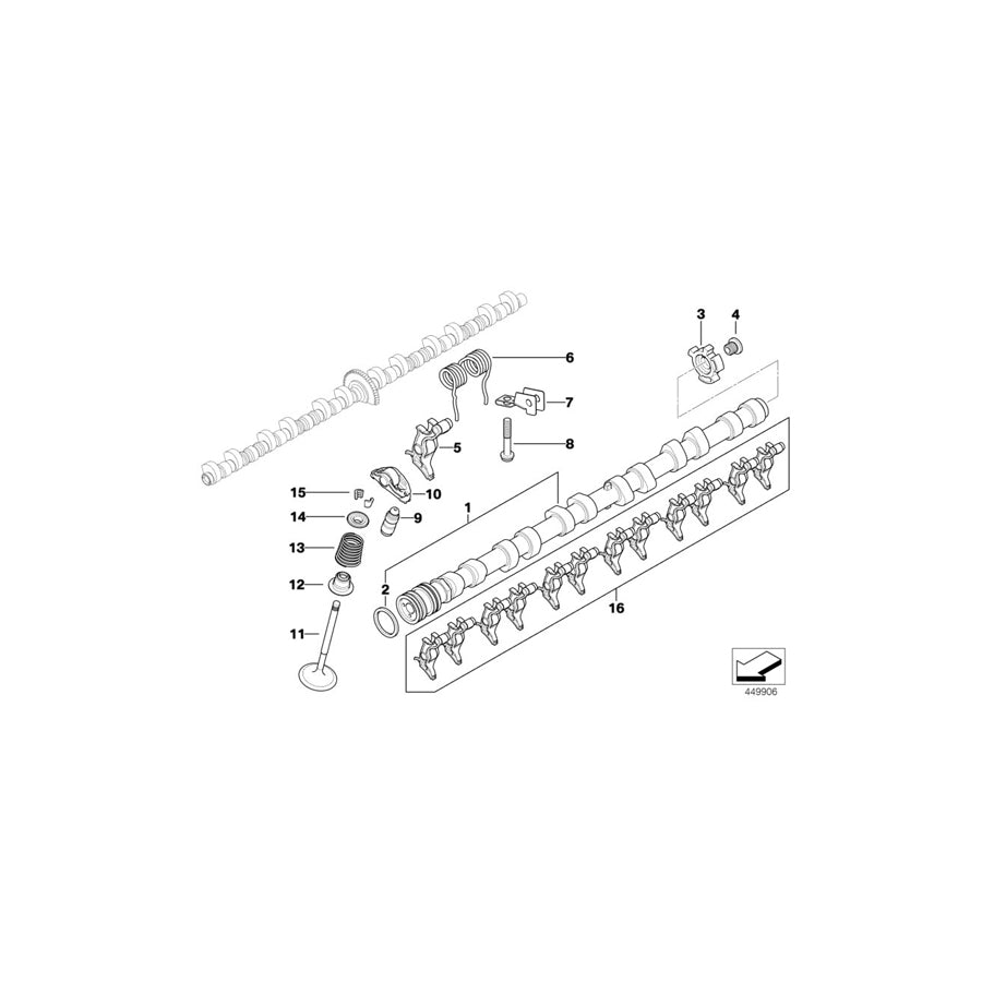 Genuine BMW 11317511052 E65 RR1 Inlet Camshaft Zyl. 1-6 (Inc. 760LiS& 760i)