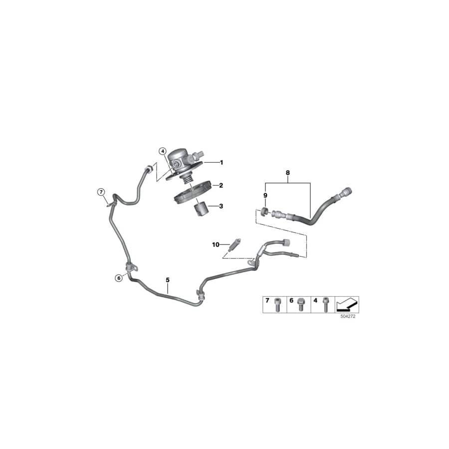 Genuine BMW 13538694096 G06 G05 G07 Screw (Inc. X6 M50iX, X5 M50iX & X7 M50iX)