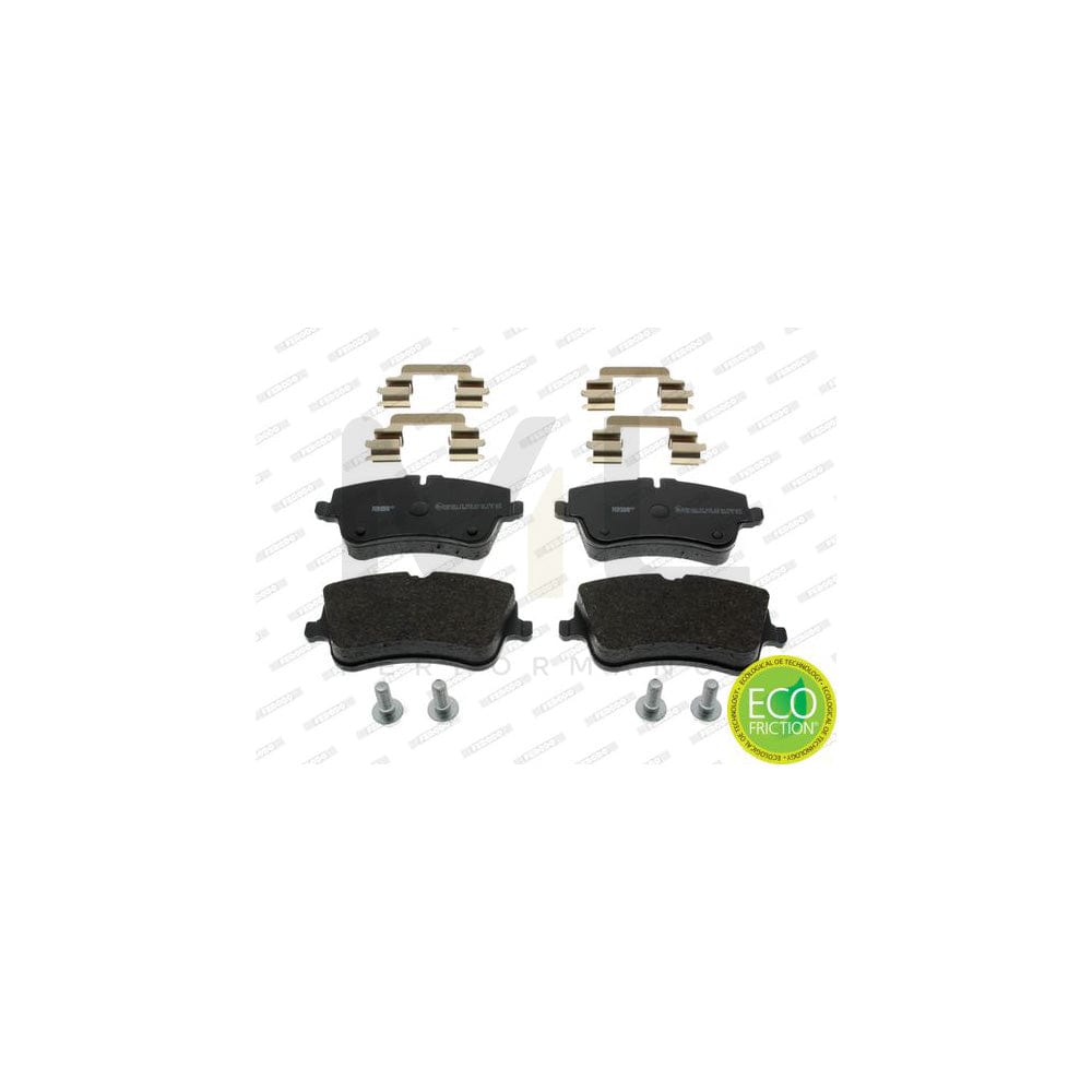 Ferodo Premier Eco Friction FDB1429 Brake Pad Set Prepared for Wear Indicator, With Bracket, With Brake Caliper Screws, With Accessories