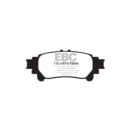 EBC DP31850C Lexus Redstuff Rear Brake Pads (Pair)