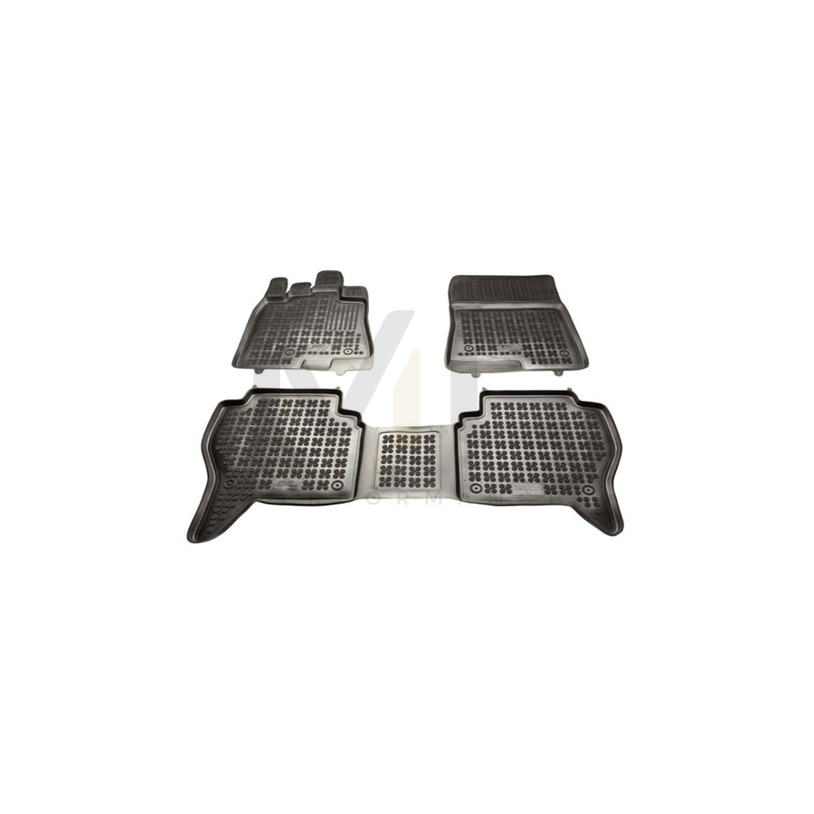 REZAW PLAST 202308 Floor mat set for MITSUBISHI Pajero / Shogun IV (V80) Elastomer, Front and Rear, Black