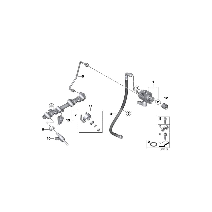 Genuine BMW Mini 13538682350 F31 R56 Rp Injector (Inc. 316i, 114i & 320i ed)
