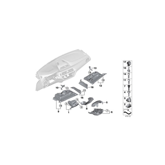 Genuine BMW 51459299468 F93 G11 G12 Trim Panel, Footwell, Airbag, Driver (Inc. M550dX, 750LiX & 530d)