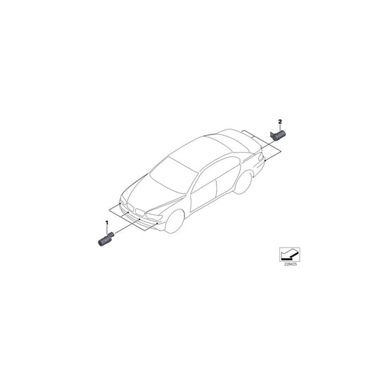 Genuine BMW 66216944520 E65 E67 E66 Ultrasonic Sensor, Orient Blue M317 (Inc. 750Li, 735i & 740i)