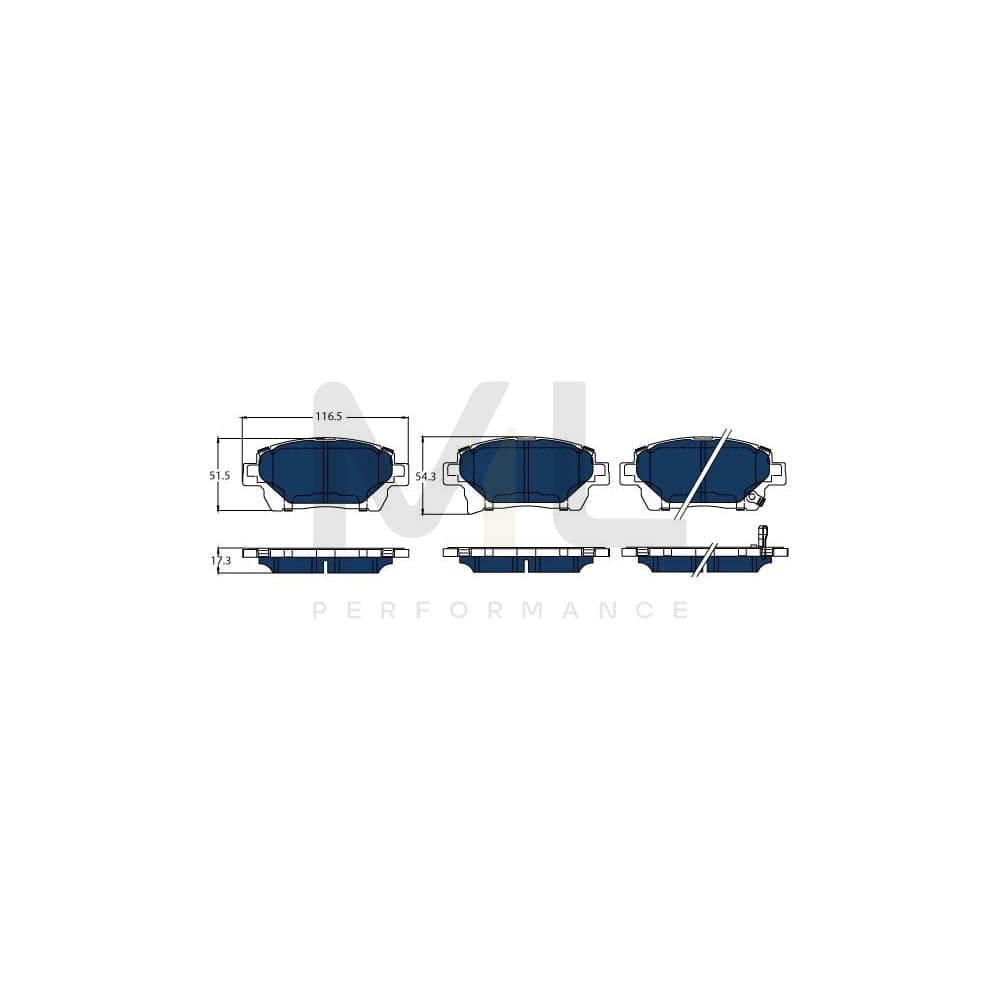 TRW Gdb3317Bte Brake Pad Set For Toyota Prius With Acoustic Wear Warning