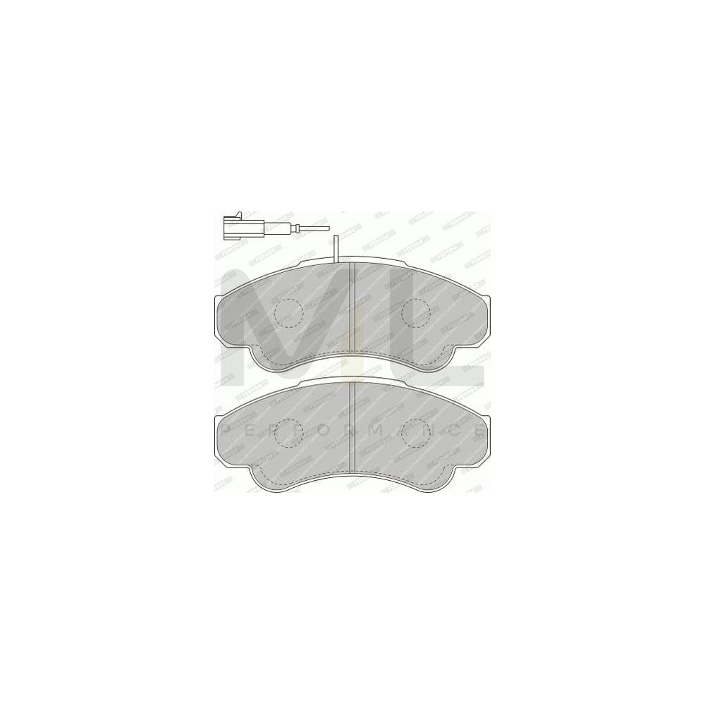 Ferodo Premier Eco Friction FVR1479 Brake Pad Set Incl. Wear Warning Contact, With Accessories