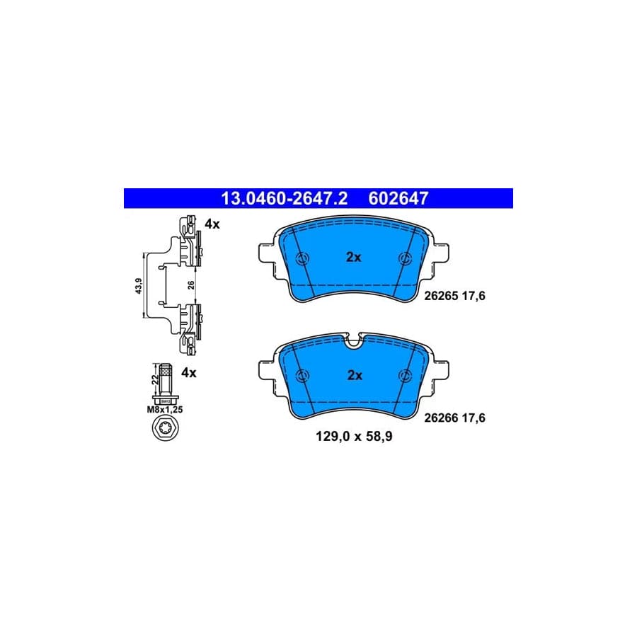 ATE 13.0460-2647.2 Brake Pad Set