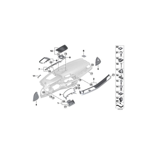 Genuine BMW 51457946201 G11 G12 Trim Instrument Cluster (Inc. 745eX, 740i & 745Le)
