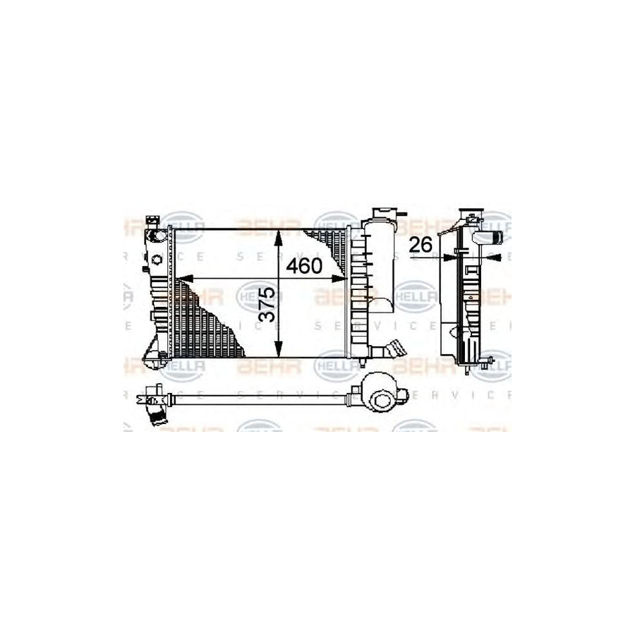 Hella 8MK 376 710-251 Engine Radiator For Citro?n Xsara