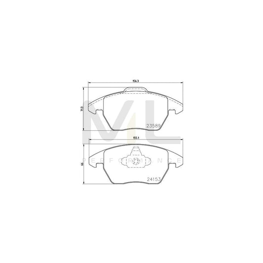 Hella 8DB 355 011-811 Brake Pad Set Not Prepared For Wear Indicator | ML Performance Car Parts