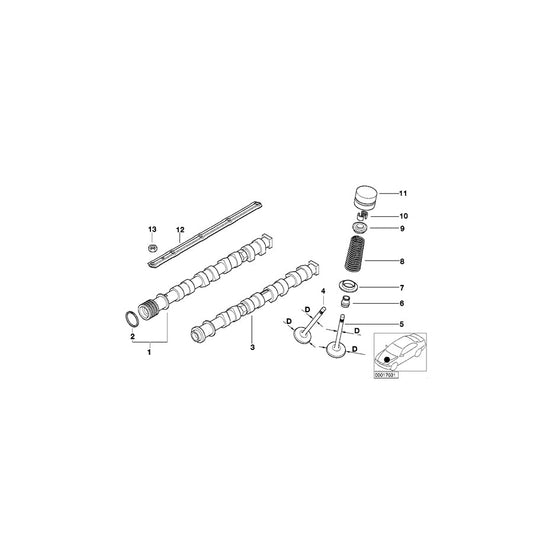 Genuine BMW 11317513238 E53 E52 Camshaft Exhaust Zyl.5-8 (Inc. X5 4.6is & Alpina V8)