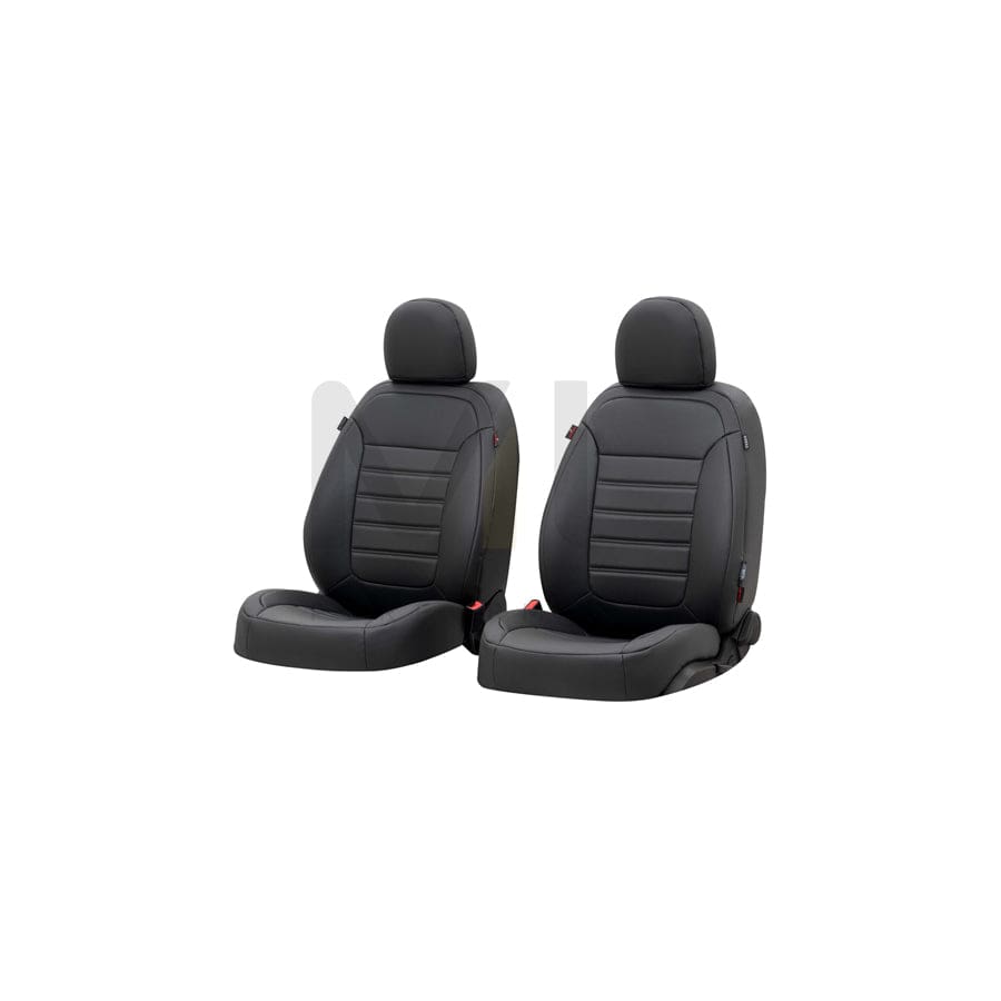 WALSER Robusto 39035 Car seat cover Black, PVC, Synthetic leather, Front