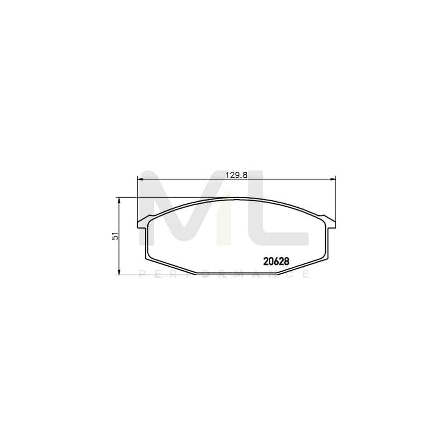 TEXTAR 2062801 Brake pad set not prepared for wear indicator