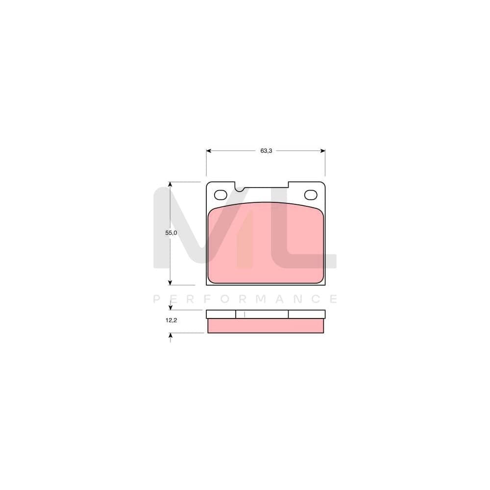 TRW Gdb1066 Brake Pad Set Not Prepared For Wear Indicator