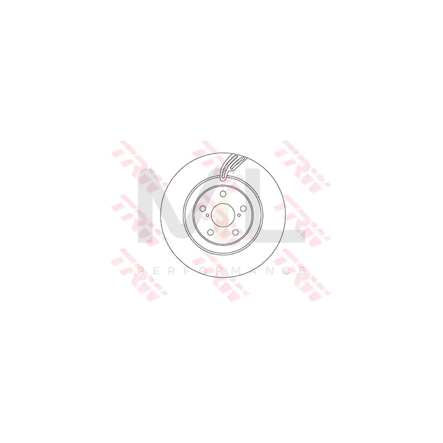 TRW DF6792 Brake Disc Vented, Painted  - 1 piece