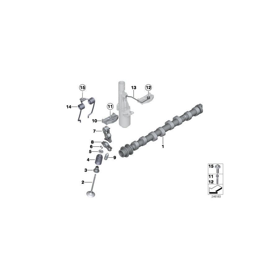 Genuine BMW 11317616469 F30 F23 F21 Inlet Camshaft (Inc. X1 16i, X1 28i & Z4 20i)