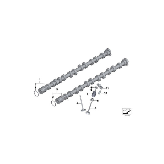 Genuine BMW 11317583234 G12 F02 F01 Inlet Camshaft Zyl. 7-12 (Inc. M760LiX, Ghost & Ghost EWB)