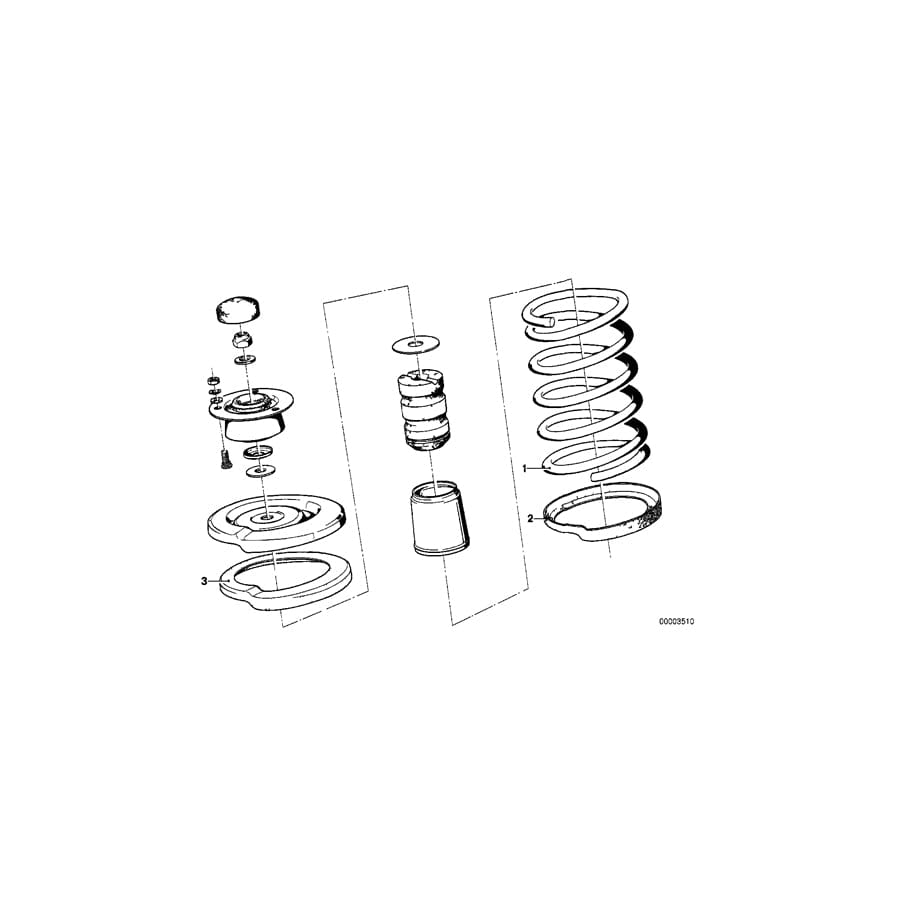 Genuine BMW 31331119012 E12 E24 Coil Spring (Inc. 633CSi, 530i & 628CSi)