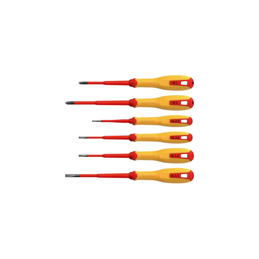 Hultafors HUL444465 VDE Pozidriv & Slotted Screwdriver Set, 6 Piece