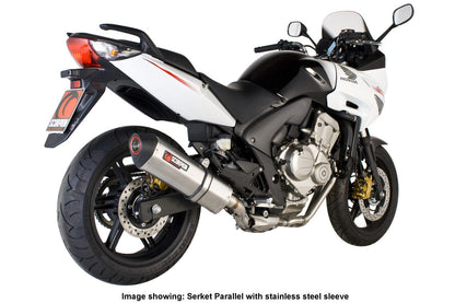 Scorpion RHA100CEO Honda CBF600 Serket Parallel Slip-On - Carbon Fibre Sleeve | ML Performance UK UK
