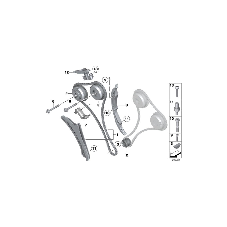 Genuine BMW 11317574338 G12 RR6 RR11 Guide Rail (Inc. 760i, Phantom & M760LiX)