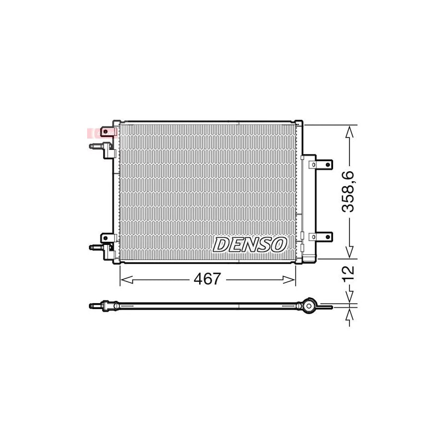 DENSO DCN20046 Air Conditioning Condenser for Opel Karl (C16)