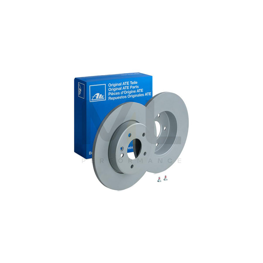 ATE 24.0112-0128.1 Brake Disc suitable for MERCEDES-BENZ C-Class Saloon (W202) Solid, Coated, with bolts/screws  - 1 piece