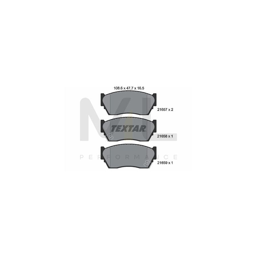 TEXTAR 2165701 Brake pad set with acoustic wear warning