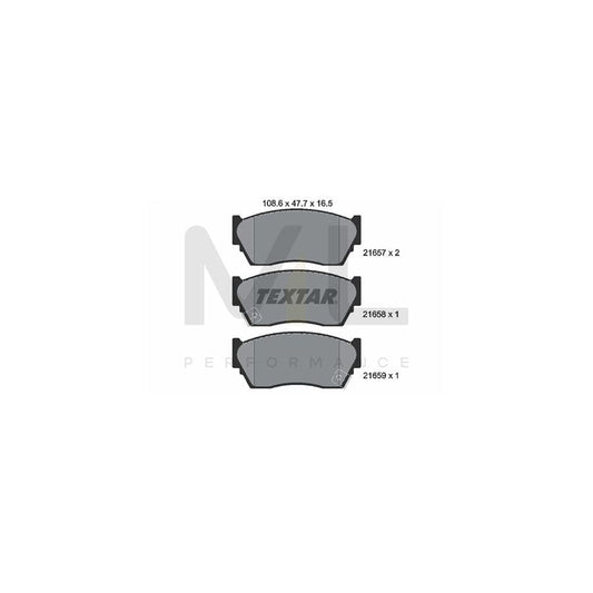 TEXTAR 2165701 Brake pad set with acoustic wear warning