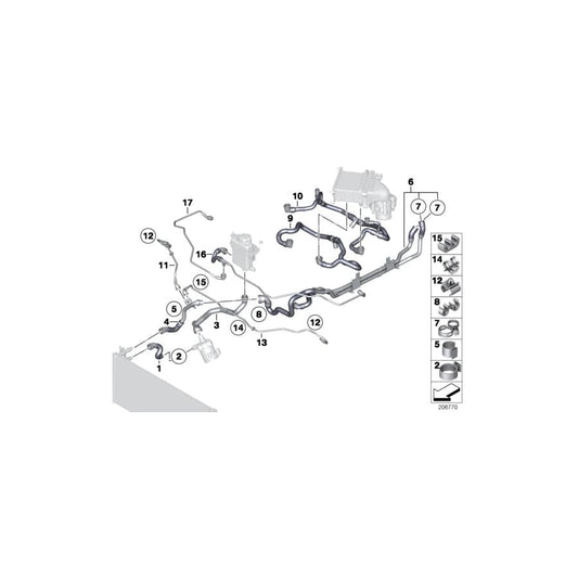Genuine BMW 17517566395 F02 F03 Refrigerant Pipe (Inc. 760i, 760LiS & 760Li)
