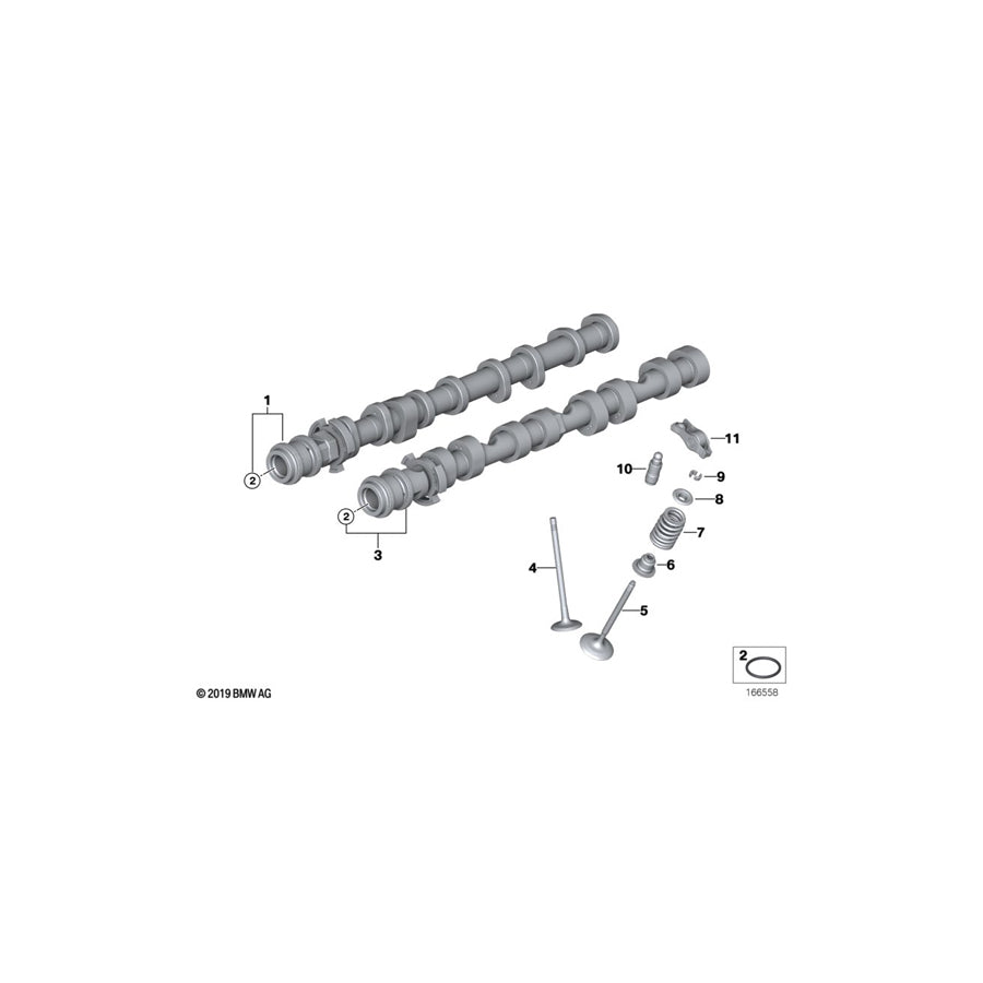Genuine BMW 11317629529 E71 E70 Inlet Camshaft Zyl. 1-4 (Inc. 750LiS, 650i & Alpina B7LX)