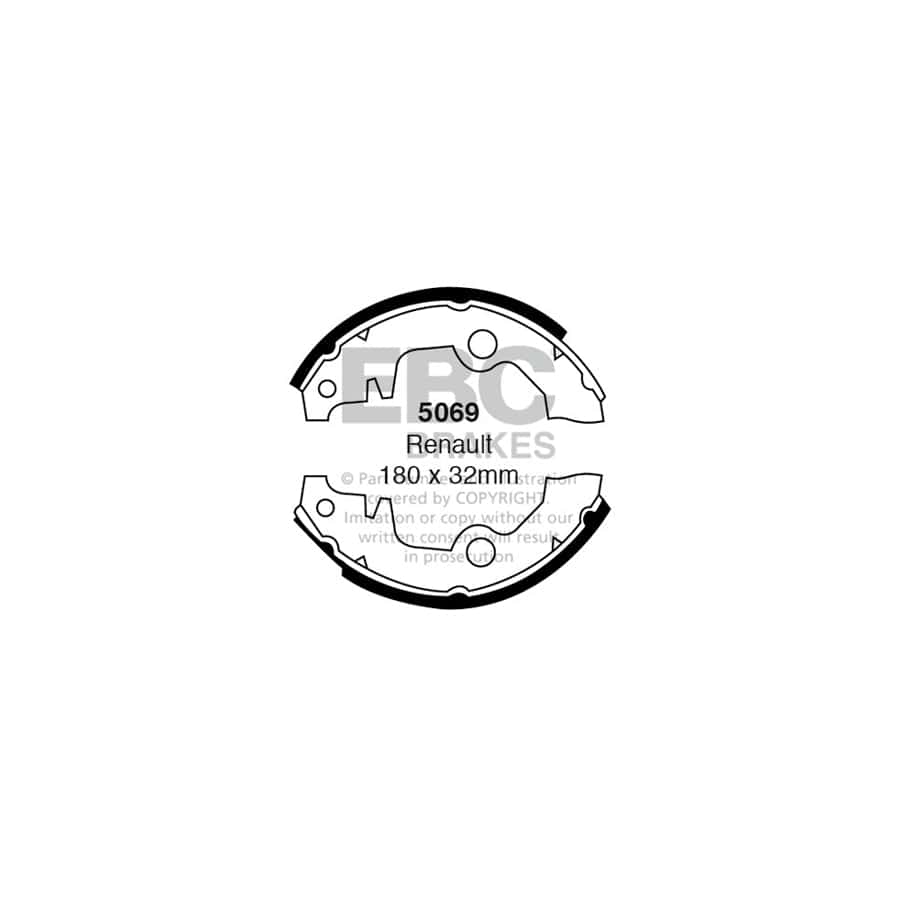 EBC 5069 Renault Rear Brake Shoes 1 | ML Performance UK Car Parts