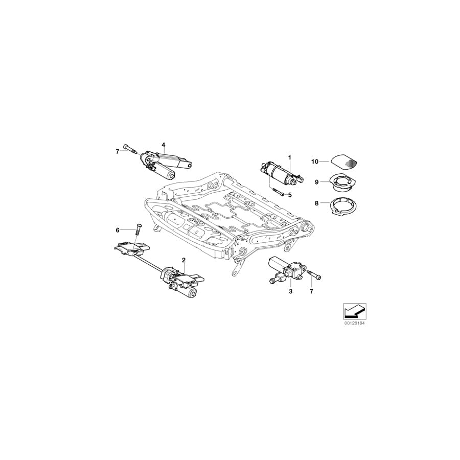 Genuine BMW 67317075943 E60 E61 Drive,Seat Height Adjustment Left,Memory (Inc. X6 M50dX, Phantom EWB & X5 M)