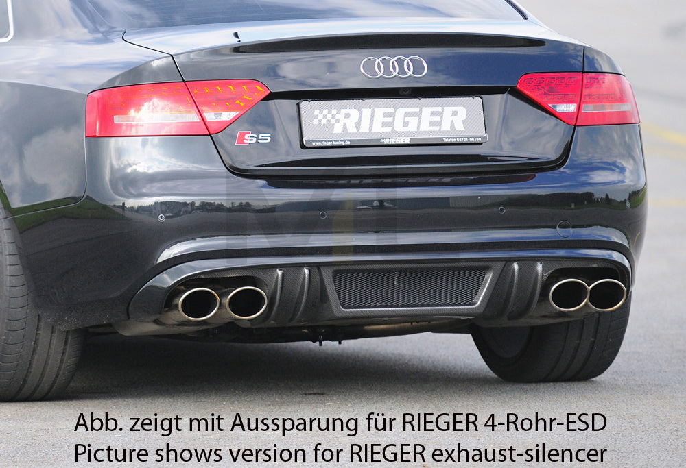 Rieger 00099892 Audi B8 B81 A5 Rear Diffuser 1 | ML Performance UK Car Parts