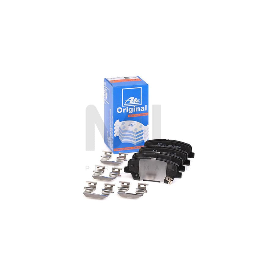 ATE 13.0460-5633.2 Brake pad set with acoustic wear warning, with anti-squeak plate, with accessories
