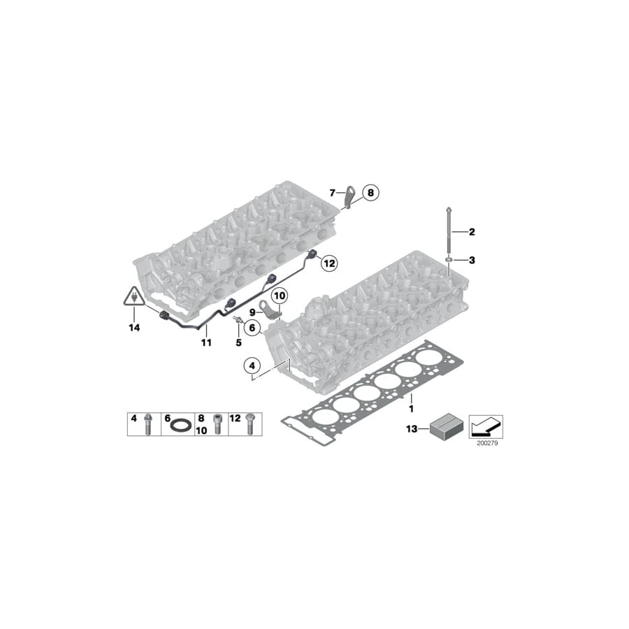 Genuine BMW 11127582455 RR4 F02 RR5 Set Bolt Cylinder Head M11X175 (Inc. Wraith, 760LiS & Ghost EWB)