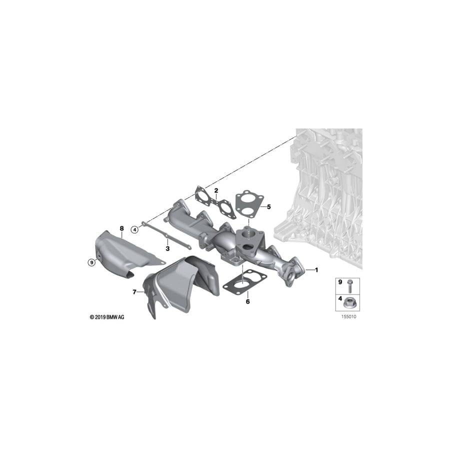 Genuine BMW 11627796267 E71 E92 E90 Heat Protection Shield (Inc. X5 35dX, 335d & 635d)