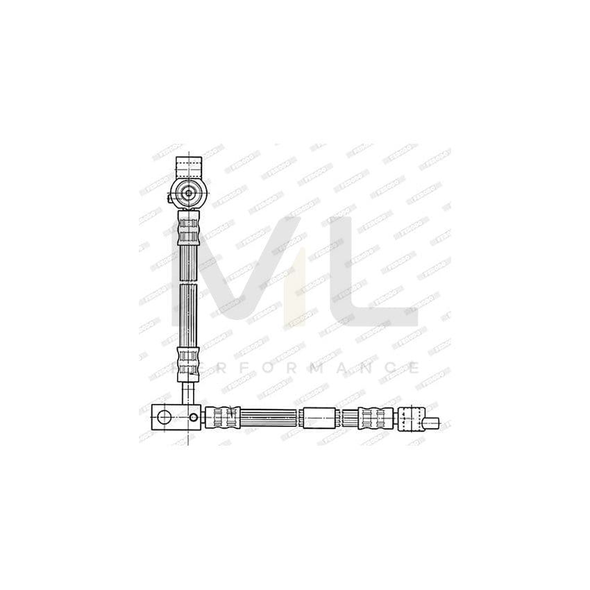 Ferodo FHY3180 Brake Hose for Nissan Primera 160,2mm, Ø10