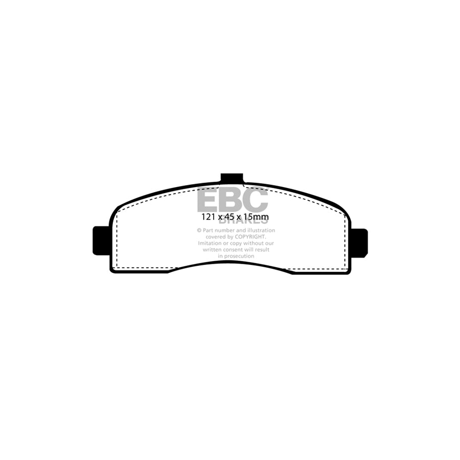 EBC PD01KF1079 Nissan Micra (K11) Greenstuff Front Brake Pad & Plain Disc Kit  - Akebono Caliper 2 | ML Performance UK Car Parts