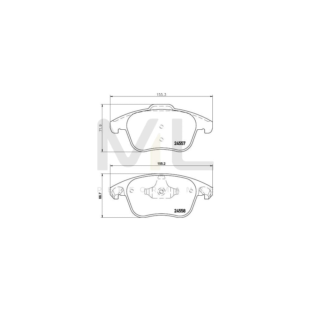 Hella 8DB 355 013-351 Brake Pad Set Not Prepared For Wear Indicator | ML Performance Car Parts