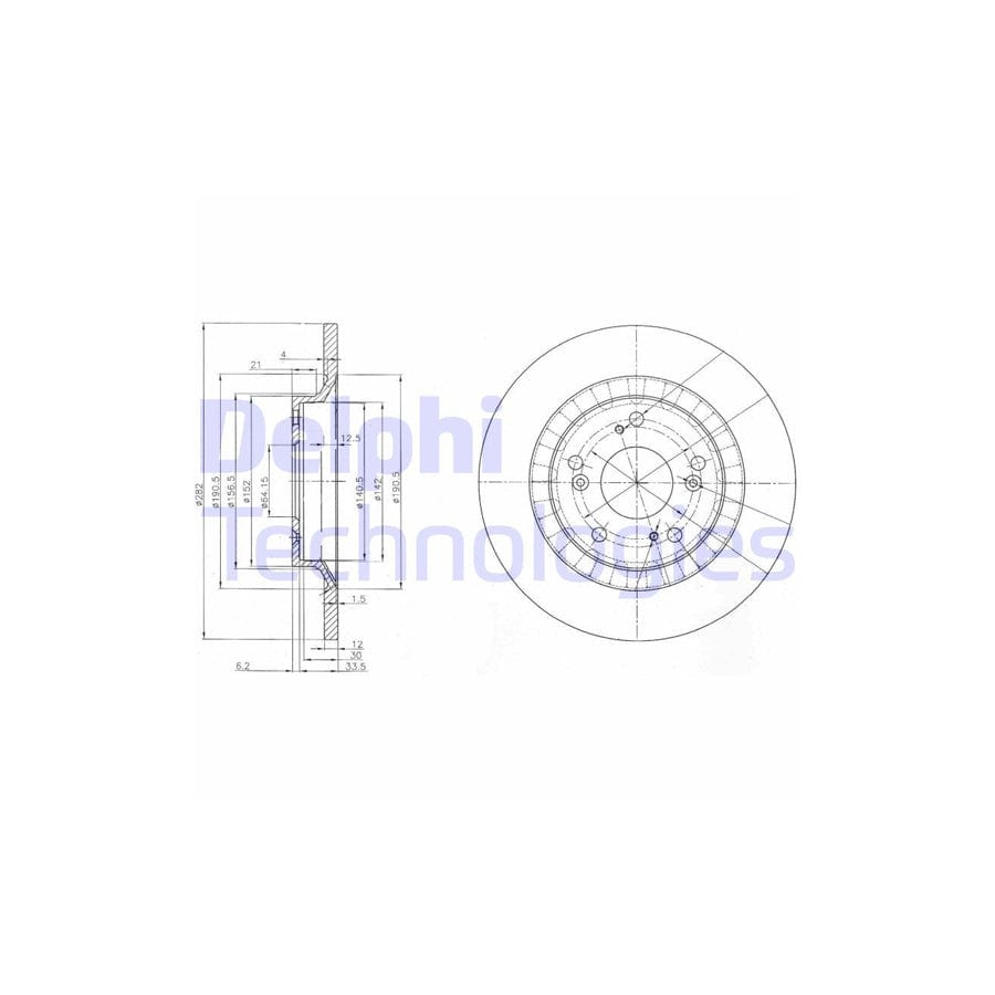 Delphi Bg3795 Brake Disc For Honda S2000 (Ap)