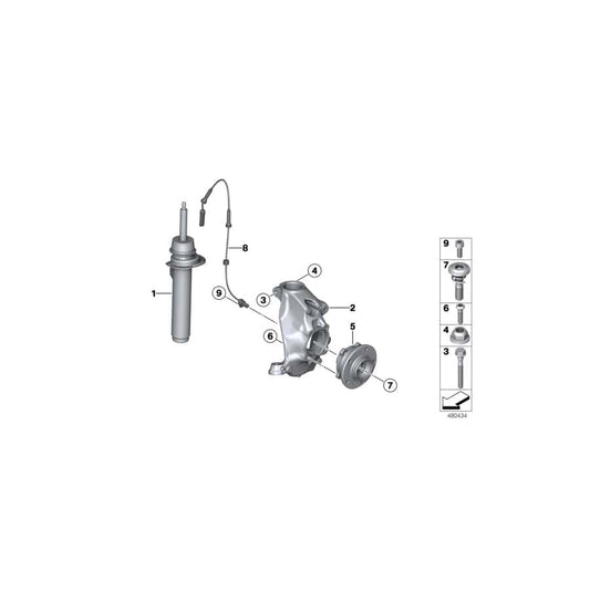 Genuine BMW 31316880947 F22 F20 F21 Left Front Spring Strut (Inc. M135iX, M240iX & M235iX)